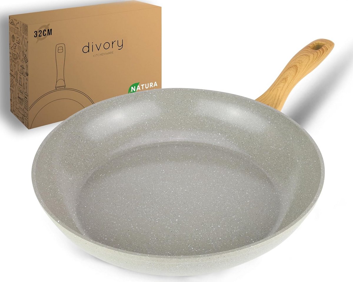 Keramische inductiepan 32cm - PFAS- en PTFE-vrij, oven- en vaatwasmachinebestendig