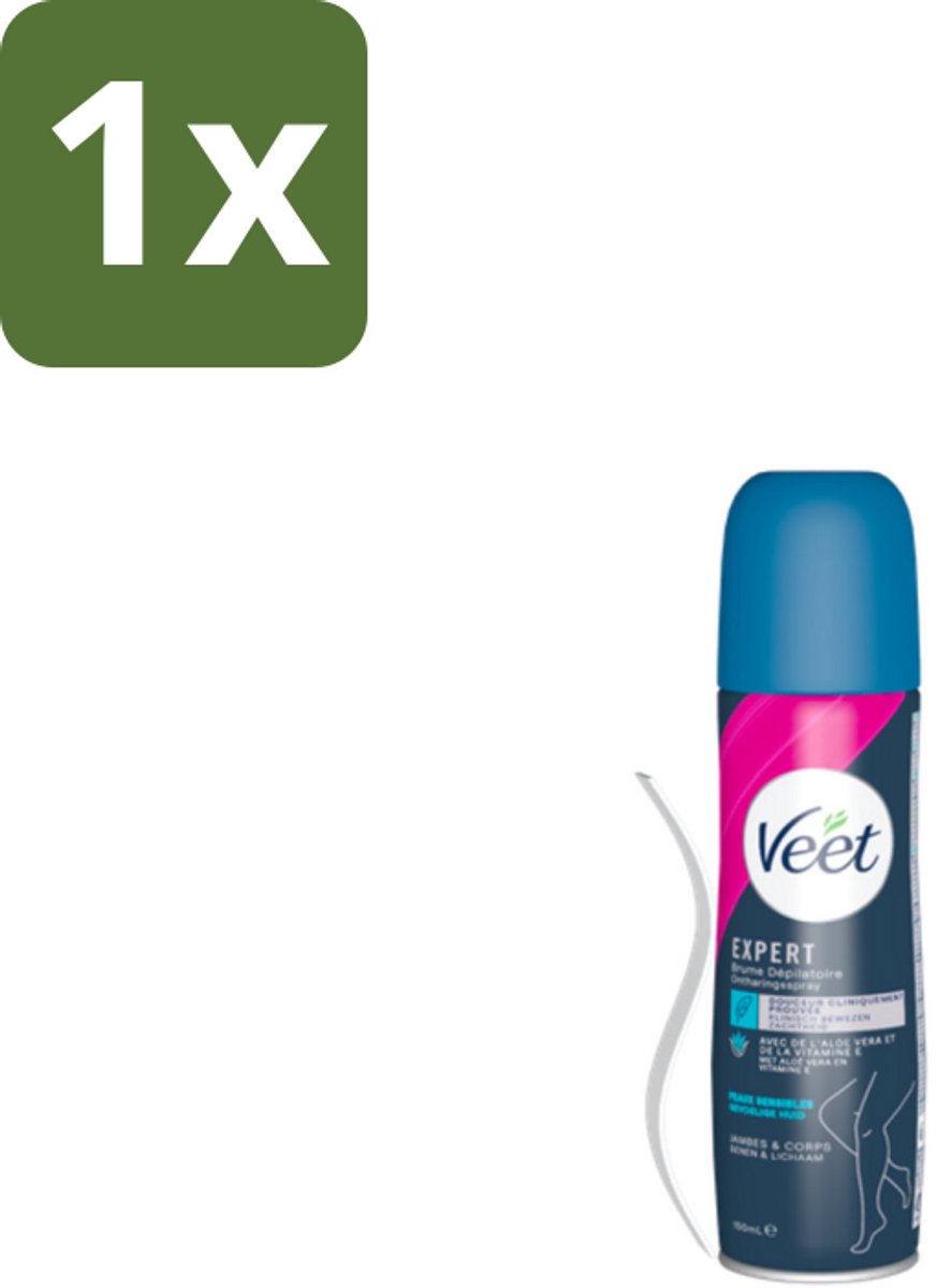 Veet - Ontharingsspray - Gevoelige Huid - Makkelijk Aanbrengen - 150 ml - 1 stuk