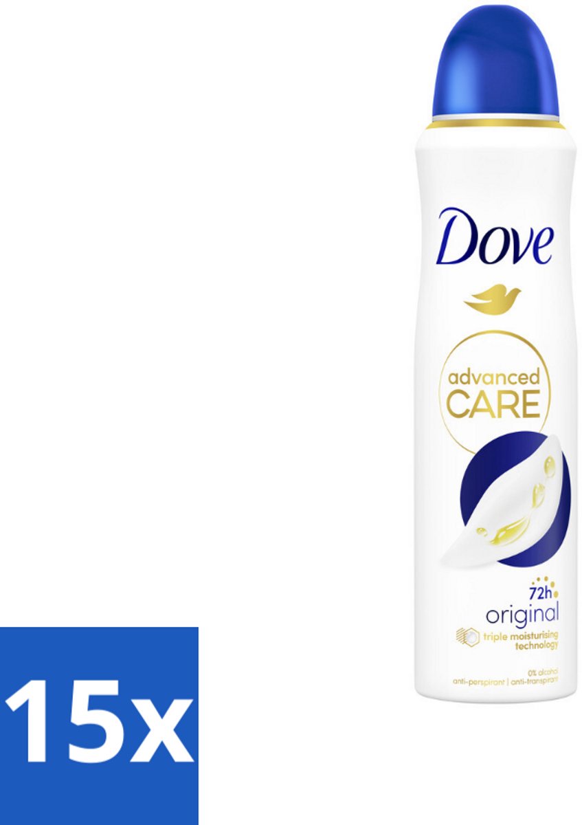 Dove – Deodorant Spray – Original – 150 ml - Bulkverpakking - 15 stuks