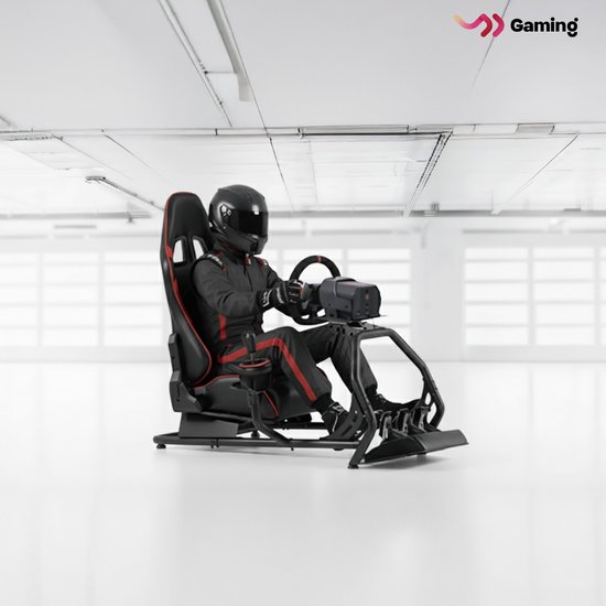 VDD Gaming - Racestoel - Race simulator - Sim Racing Cockpit - Racestoelen - Racing seat - Cockpit - Racing cockpit - Race simulator compleet - Race sim stoel - Cockpit Simulator - Volledig Verstelbaar - ZONDER monitor Bevestiging - Incl. Race stoel van Merkloos — afbeelding 4