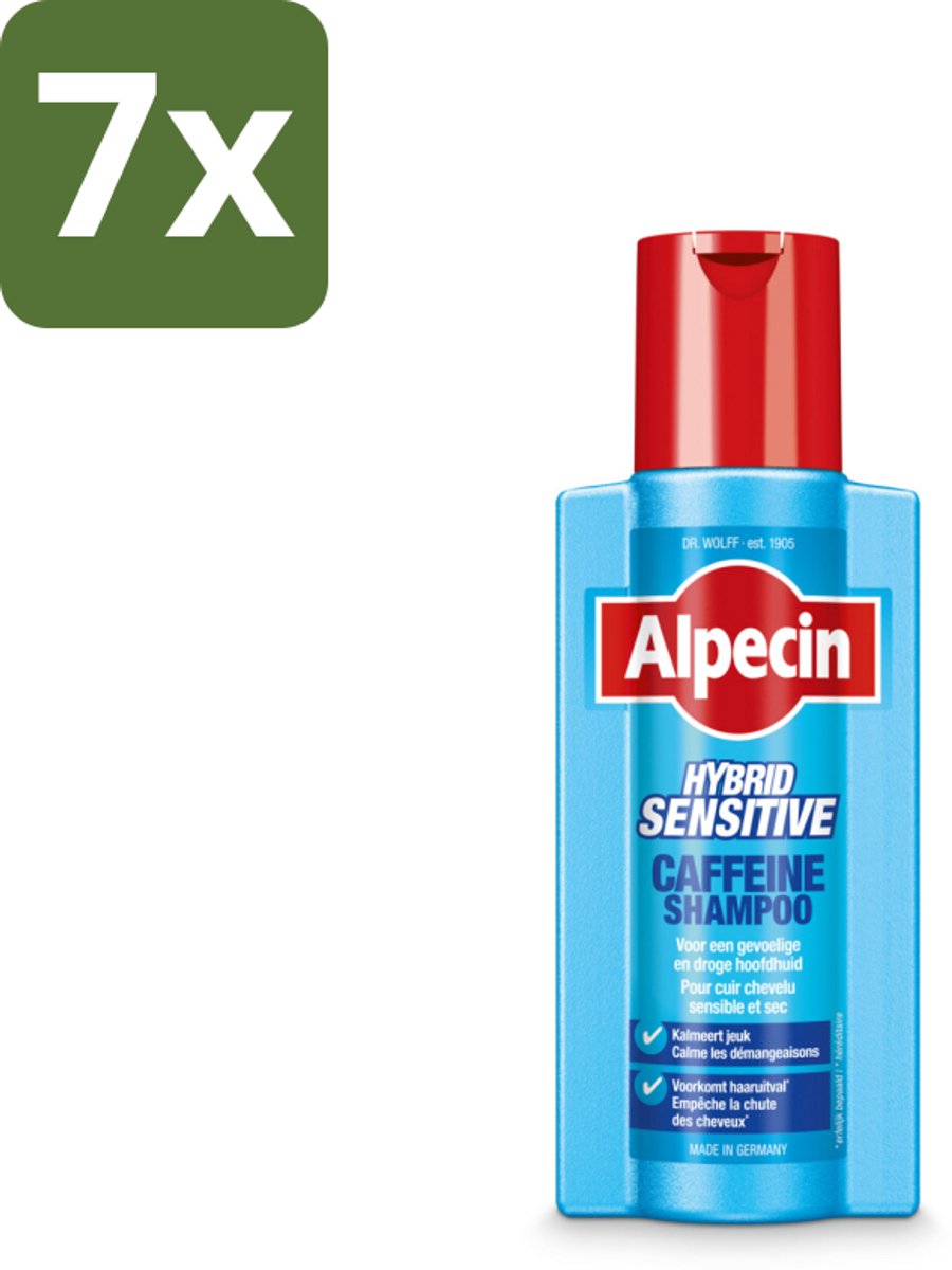 Alpecin - Hybrid - Shampoo - Gevoelige Hoofdhuid - 250 ml - Bulkverpakking - 7 stuks