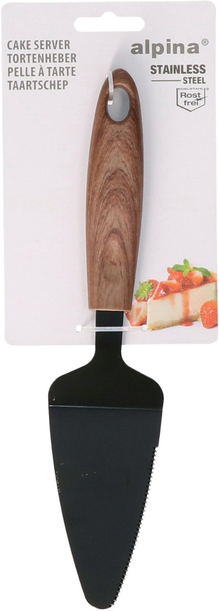 Alpina taartserver - 25 cm, zwart RVS
