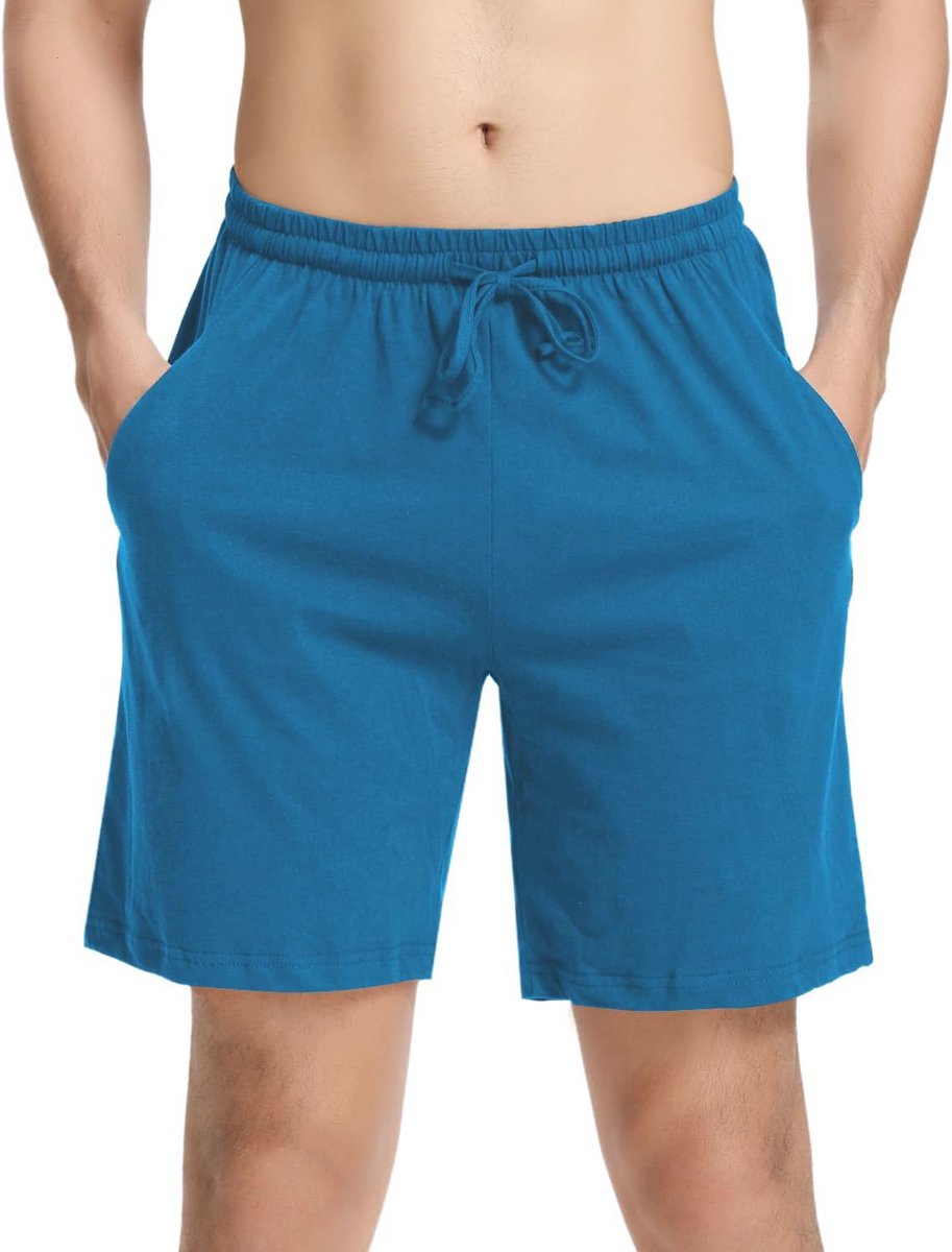Korte katoen pyjama shorts voor heren - Ademend en comfortabel met zakken