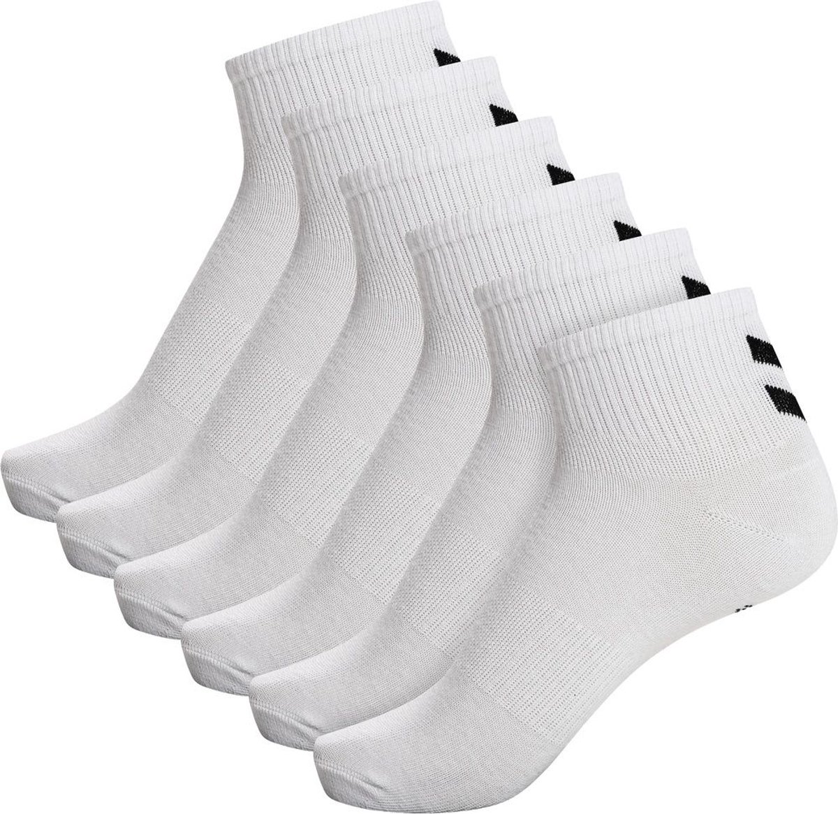 Hummel Socken Hmlchevron 6-Pack Mid Cut Socks 213252 White/White-14