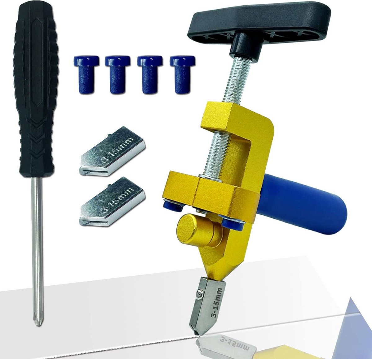 Handmatige Glassnijder en Tegelsnijder 2-in-1 Set met Breekgereedschap