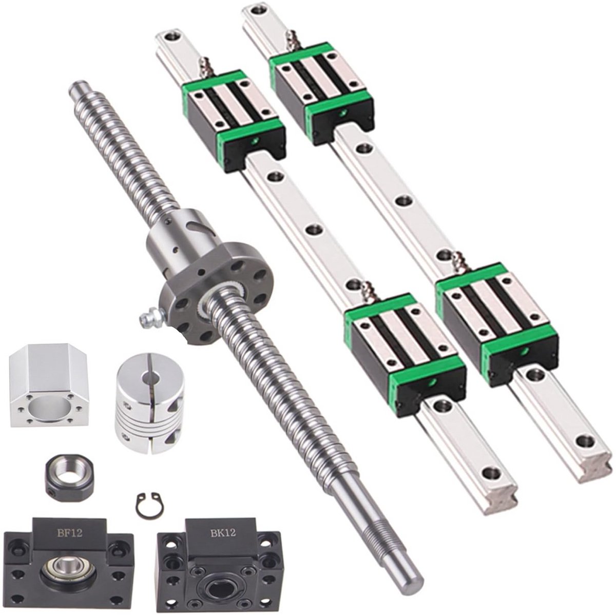 Lineaire geleiding set 800 mm met kogelomloopspindel en glijblokken voor CNC-machine