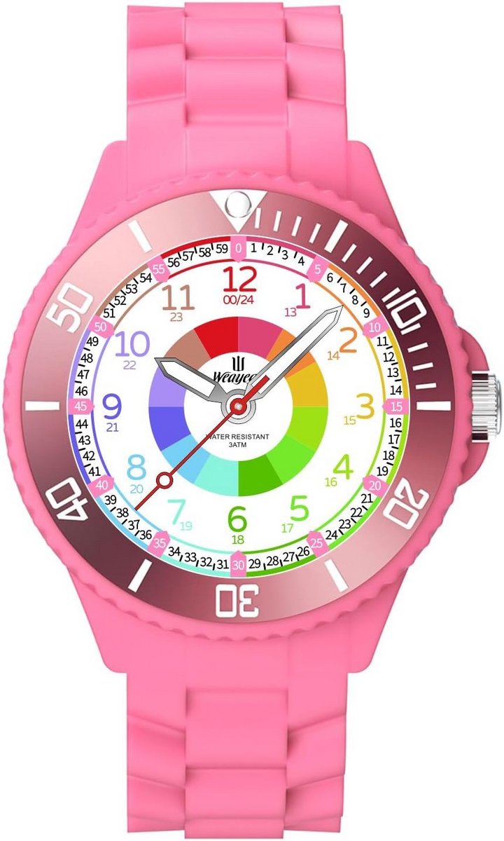 Kinderhorloge Analoog Leerhorloge voor Jongens en Meisjes met Oefenlunette