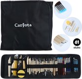 Caryota Klei Gereedschap Set - 61-delig - Boetseer Set - Pottenbakken - Beeldhouwen - Polymeer - Keramiek - Klei Tools - Voor Kinderen & Volwassenen