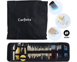 Caryota Klei Gereedschap 61-delig - Boetseer Set - Pottenbakken - Modelleer - Polymeer - Keramiek