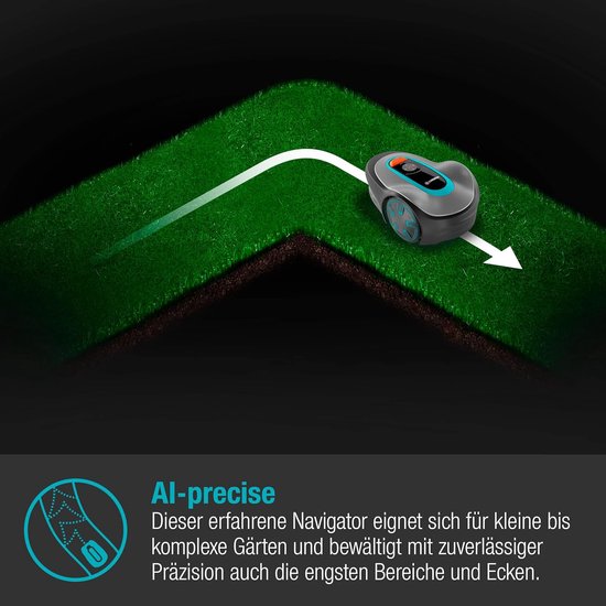 Slimme Robot Grasmaaier voor Middelgrote Tuinen tot 500 m² met Bluetooth Connectiviteit, Stil Geluid 57 dB, CorridorCut voor Strakke Hoeken, Automatisch Weer- en Terrainanpassing, Volledig Automatisch – van Merkloos	 — afbeelding 2