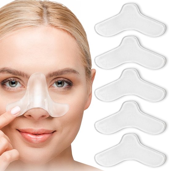 Geschikt voor AirSense 11 Machines & CPAP Supplies - 5 Count Trim-to-Fit Silicone Nose Pads - Reduces Irritation & Nasal Guard Comfort