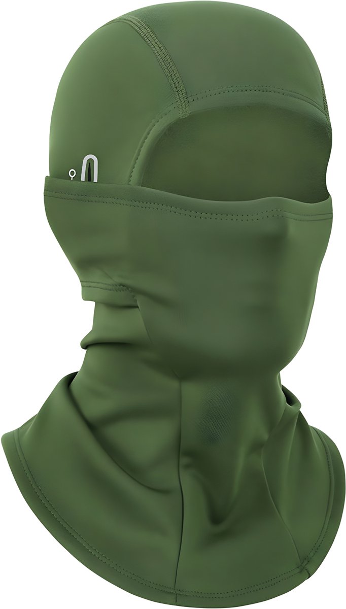Somstyle Fleece Helmmuts Balaclava voor Winter Motor Scooter Bivakmuts Donkergroen