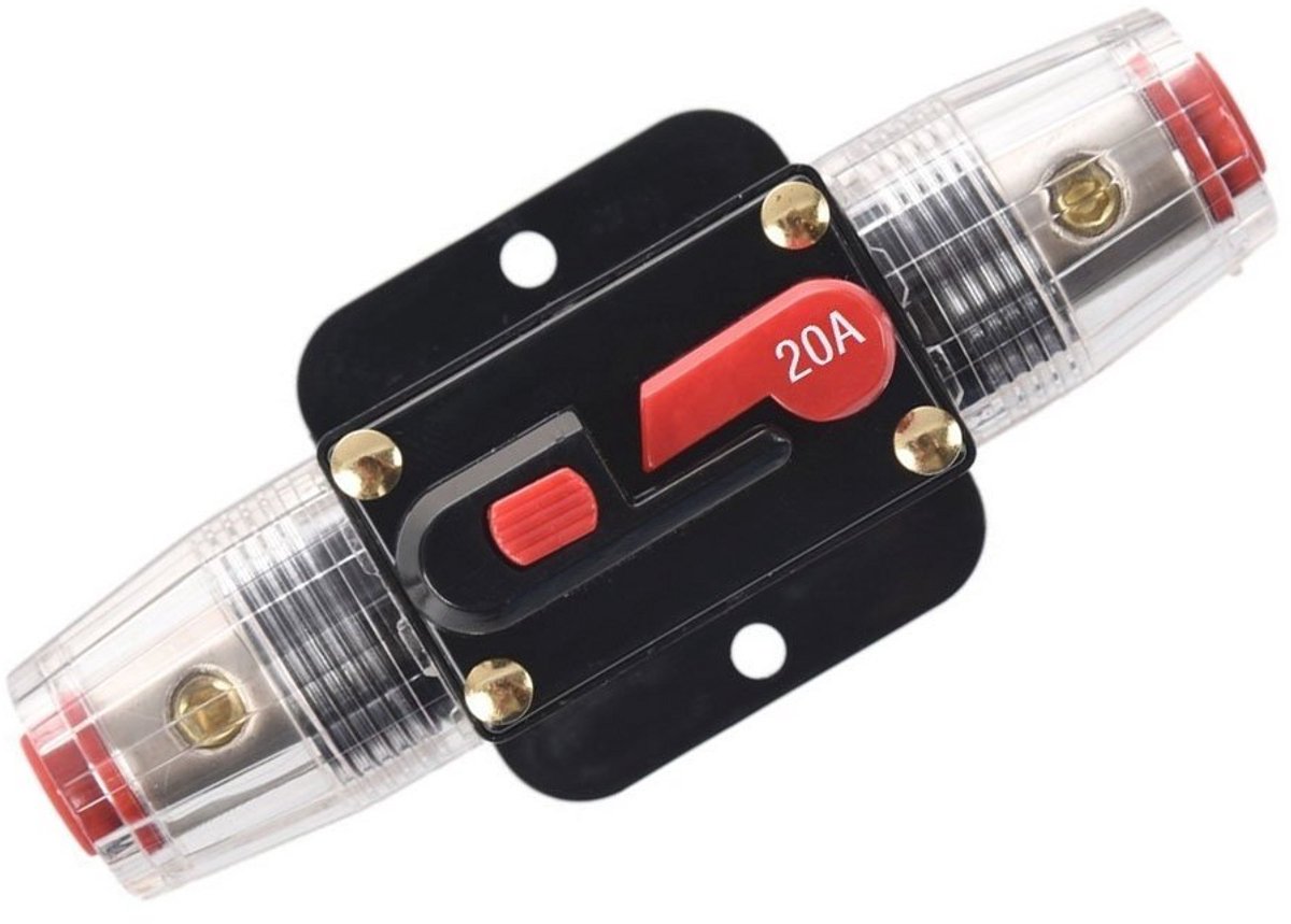 20 Amp Stroomonderbreker voor Auto, Marine en ATV - Inline Zekeringomvormer