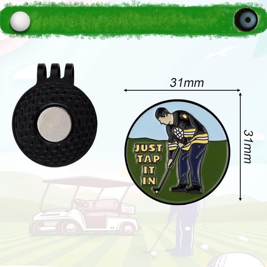 Allecta - Magnetische Golfbalmarker voor Golfhoedclip, Grappige Golfdecoraties - Golfaccessoires voor Mannen en Vrouwen van Allecta — afbeelding 5