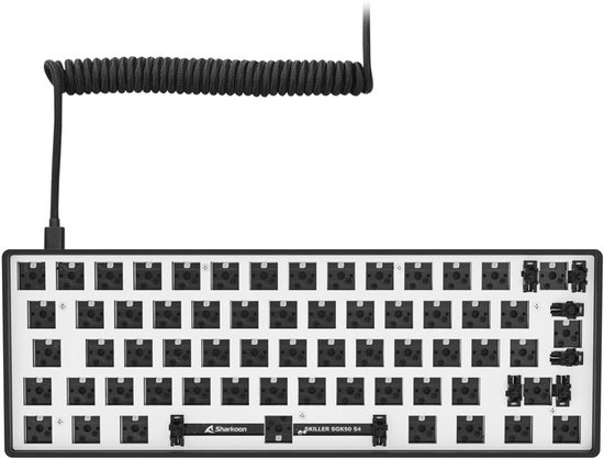 Sharkoon SKILLER SGK50 S4 Barebone ISO, zwart, 60% lay-out, hot-swap schakeltechnologie van Merkloos — afbeelding 4