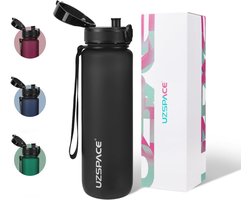 UZSPACE Drinkfles 500 ml/800 ml/1 l, sportdrinkfles voor kinderen, lekvrij, Tritan en BPA-vrije waterfles voor fiets, fitness, outdoor