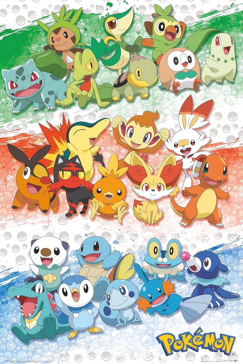 GB eye Pokémon First Partners 61 x 91,5 cm Maxi Poster