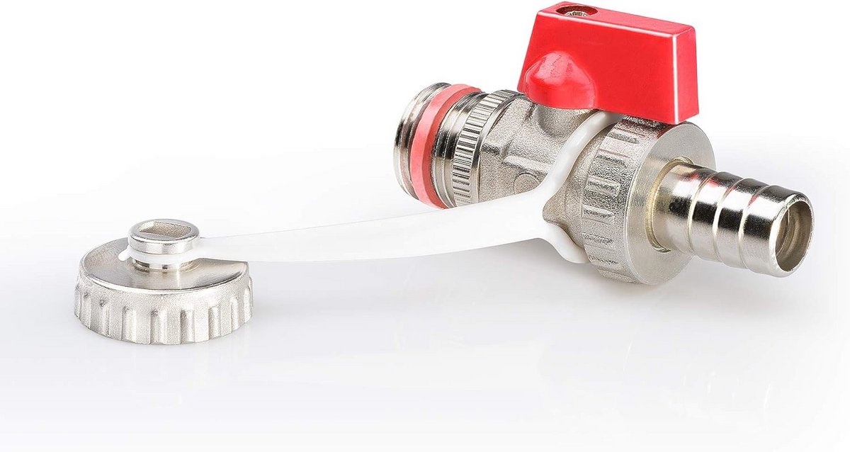 Verchroomde Afvoerkraan met Tuinslangplug en Draaiknop (3/4 Inch)