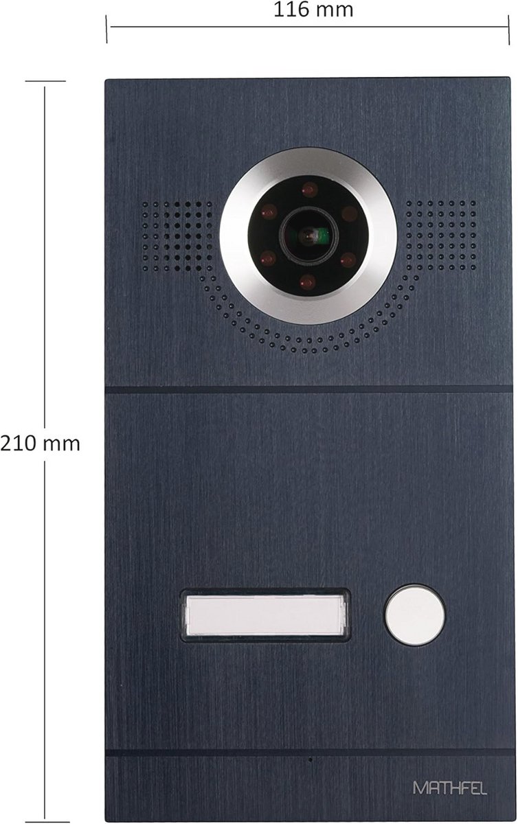 Video Deurintercom met Visuele Monitor en Groothoekcamera 170°