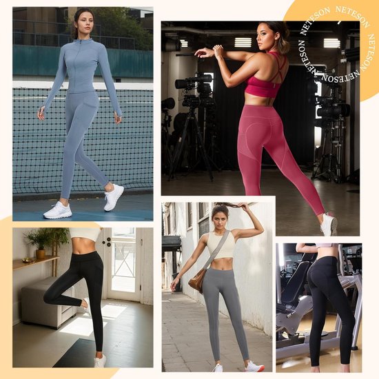 Naadloze Push-Up Sportlegging Dames met Hoge Taille en Telefoonzakken - Squatproof — afbeelding 2