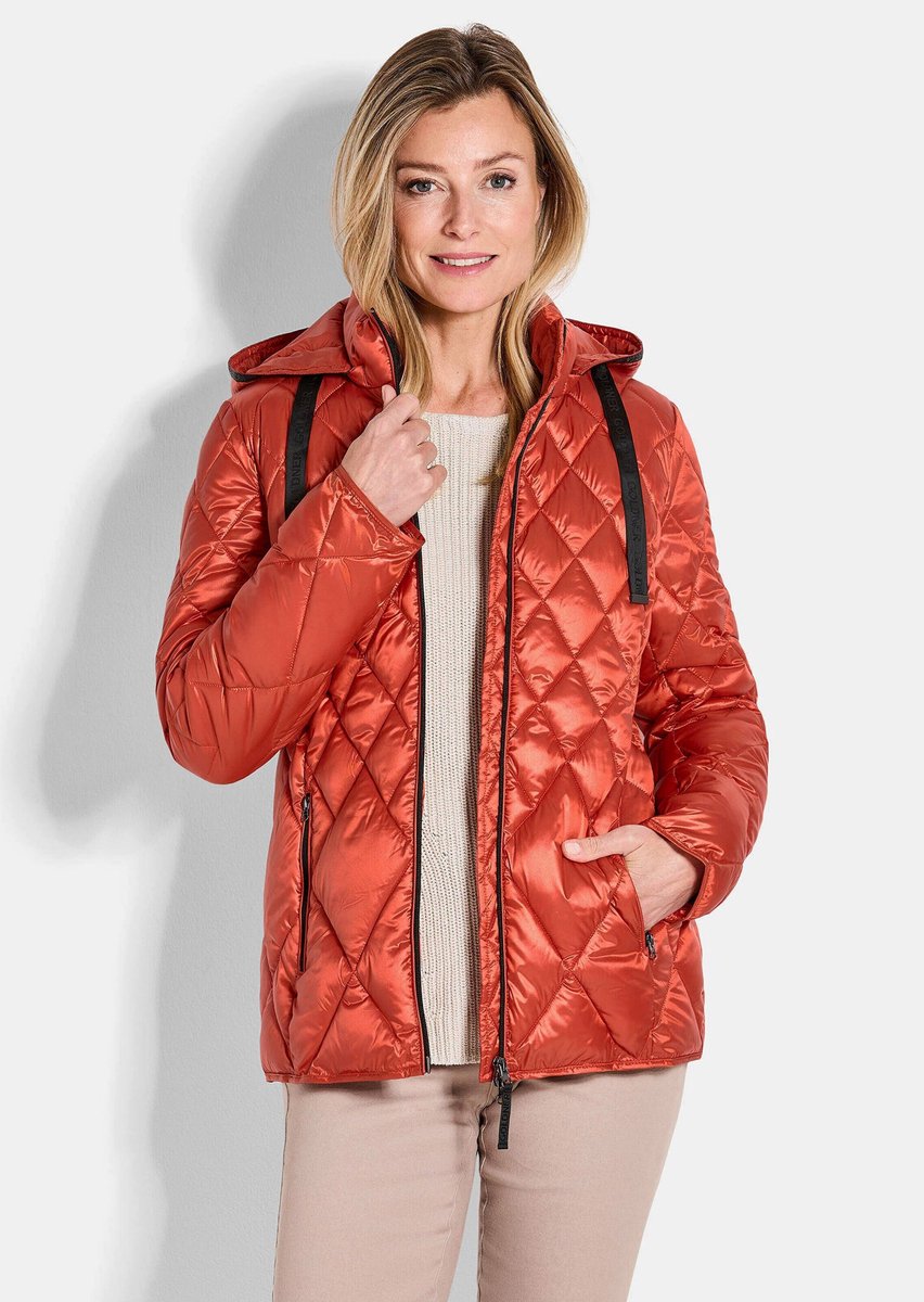 Goldner Gewatteerde jas Winterjas met metallic glans