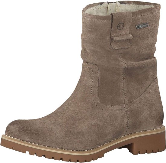 CHICMARK Vintage dameslaarzen met halve kuit en lage, dikke hakken, bruin, 49 EU