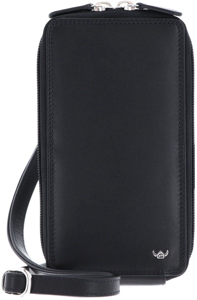Golden Head Leren telefoontasje Polo RFID Protect Handy-RV-Umhängetasche 4046 Schwarz zwart