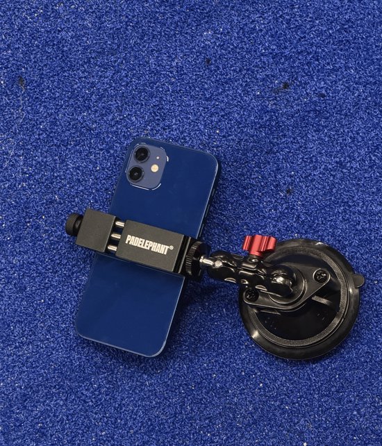 Padelephant® ProStand – Padel Telefoonhouder met Sterke Zuignap – Voor Glaswand – Filmen in HD - Padel filmen - Padel wedstrijd filmen