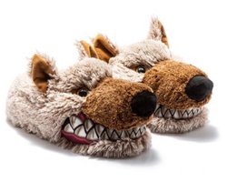 Berussa - Twigy Heren Pluche Pantoffels - Heren - Heren Pantoffels - Pantoffels - Duurzaam - Antislip - Sloffen - Warme Zachte Zool - Herenmode - Wolf - Wolf Patroon 41/46