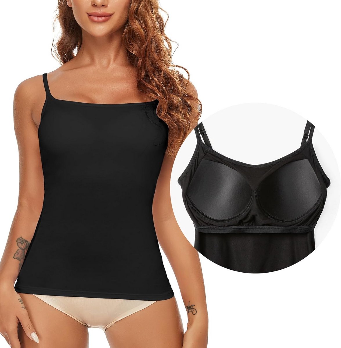 Naadloos Shapewear Top met Ingebouwde Beha en Verstelbare Bandjes - Corrigerend Onderhemd