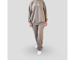 MERRENCI® | Comfortabele Set | 100% Premium 360 GSM Katoen| Groene oversized trui en wijde broek