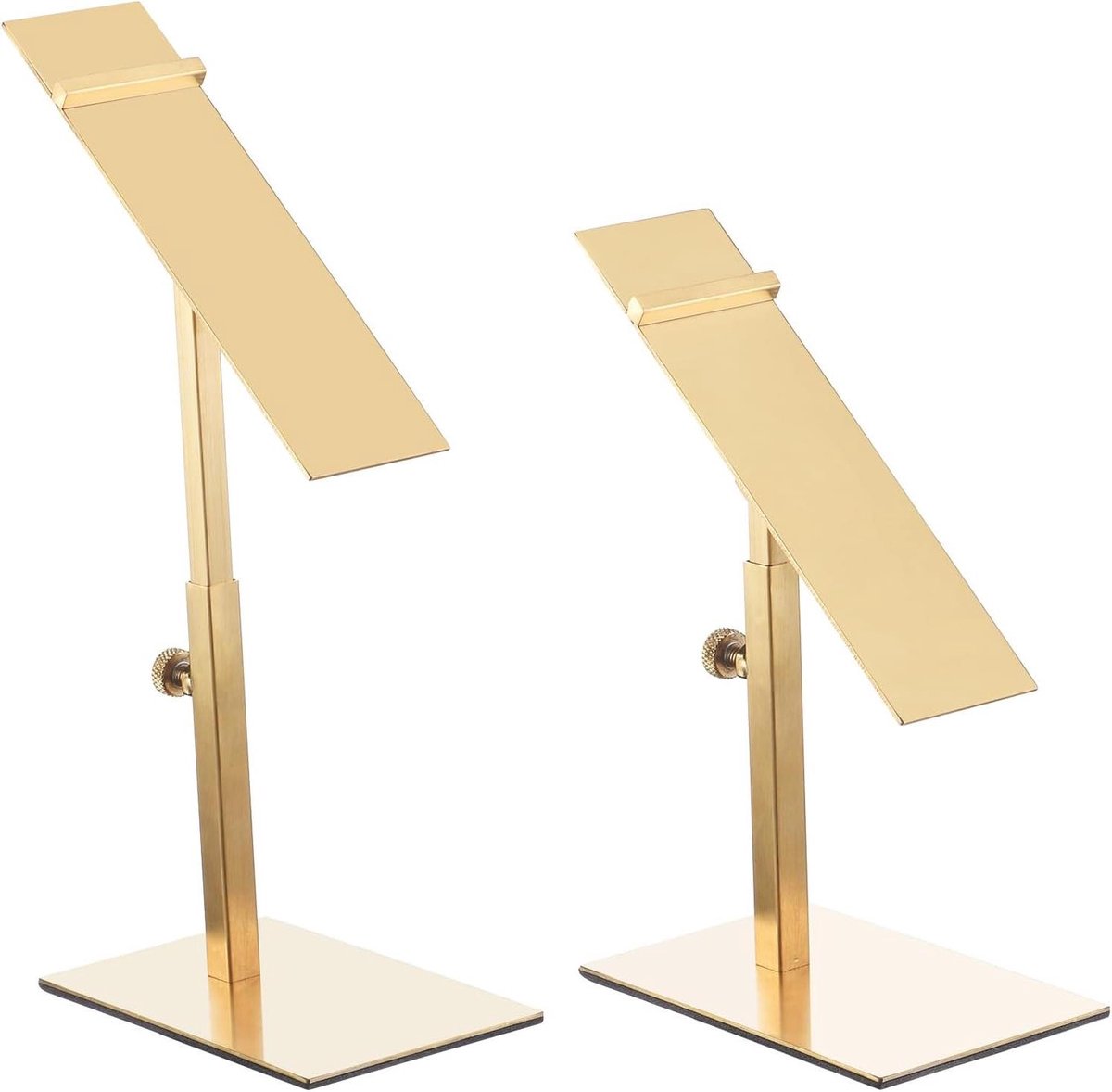 Provento - Schoenen Display Stand 2 Pack Verstelbare Hoogte Hoge Hakken Metalen Rek Houder - Goud