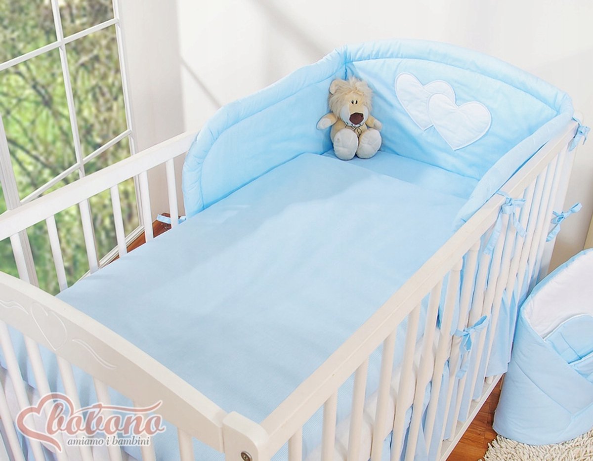 3-delige Kinderbedlakenset met Hartjes - Blauw