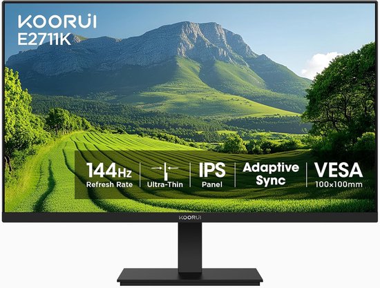 Koorui E2711K - Full HD IPS Monitor - 27 Inch - 144 Hz - 6 ms