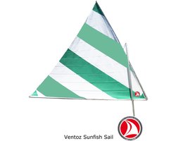 Ventoz Sunfish zeil - Groen, Wit, Turquoise (7.7 m2)