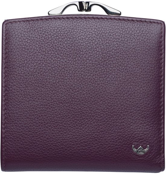 Golden Head Cuir Porte-monnaie Madrid RFID Protect French Coin Purse Wallet Amarone Violet foncé
