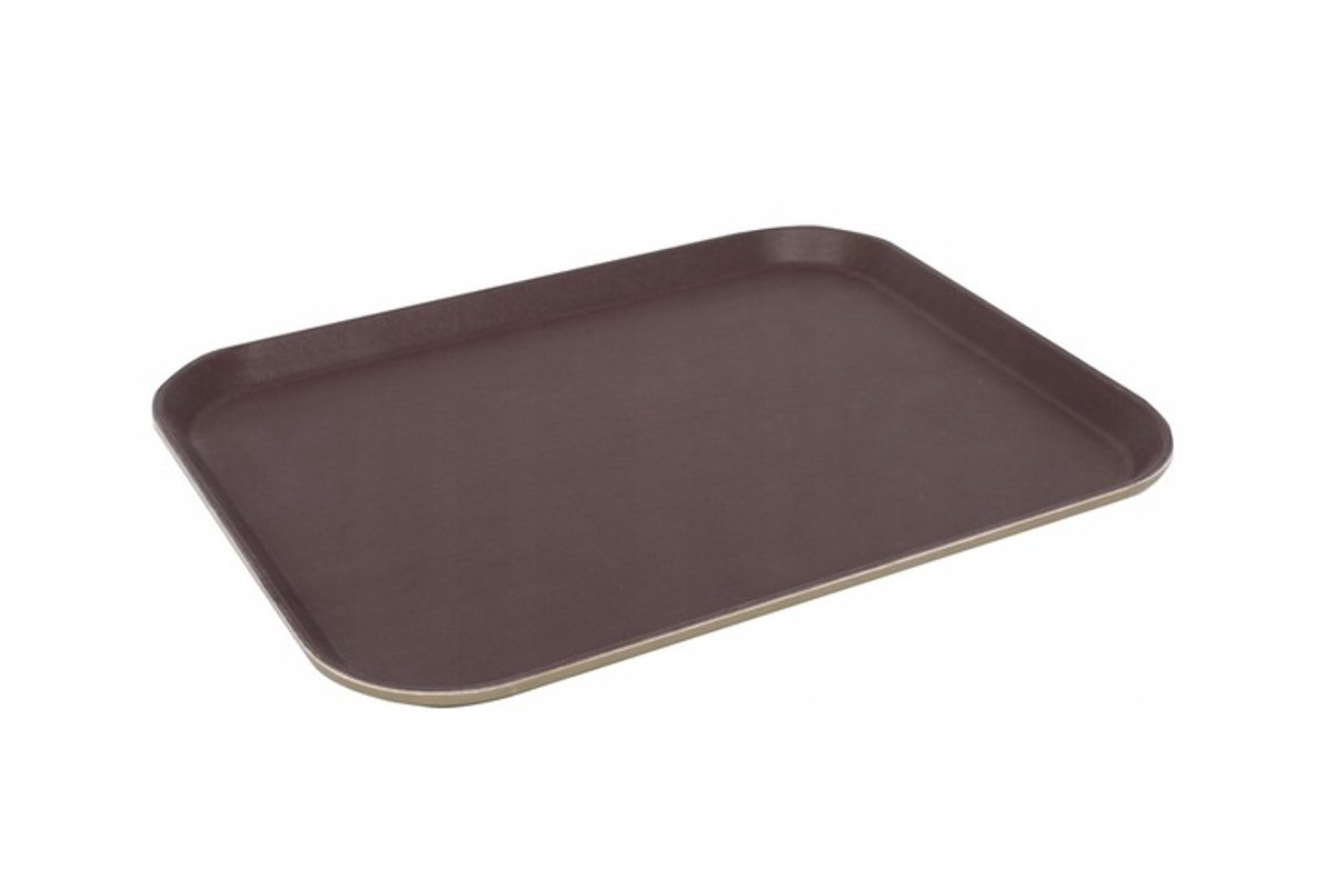 Antislip Serveerschaal 46x35,5cm - Versterkt Kunststof, Bruin