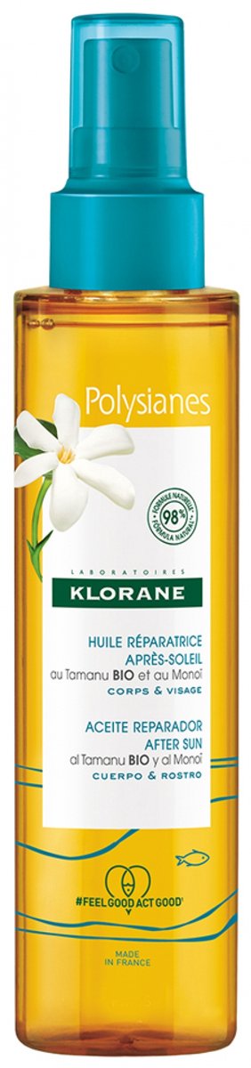 Klorane Polysianes Monoi And Tamanu Bio Repair Oil After Sun 150 Ml