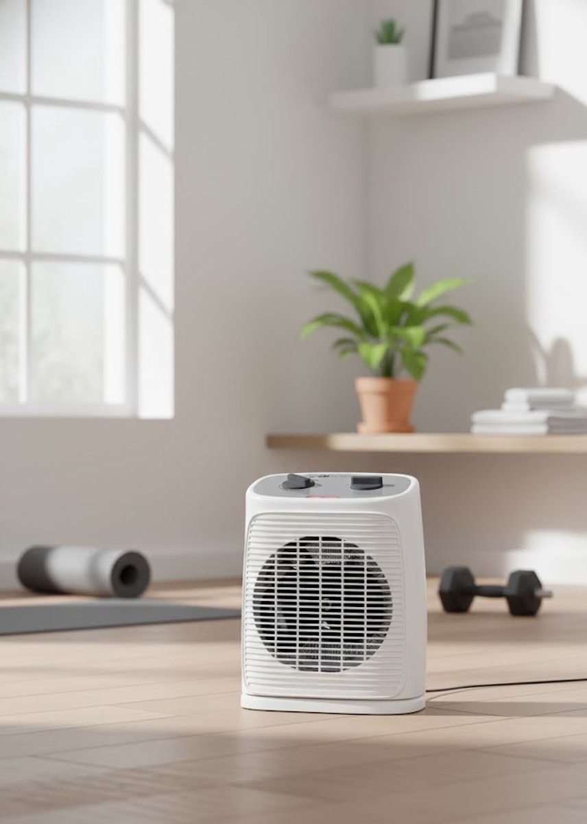 Compacte Oscillerende Ventilatorkachel met 2 - 2 Warmtestanden Instelbare Thermostaat – - Medahomestore
