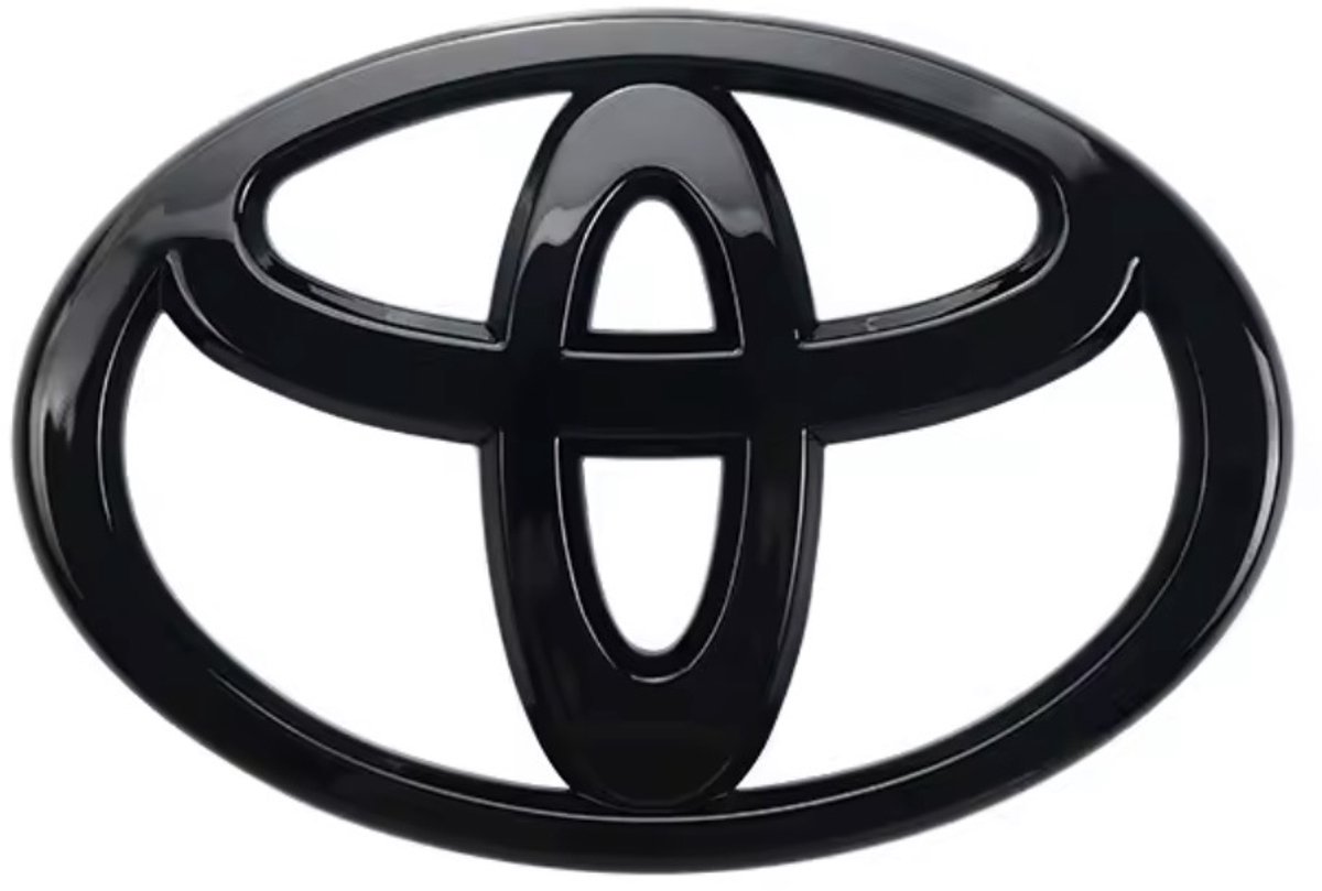 Toyota Embleem - Logo voor Grill/Kofferbak - Zwart - 120mm