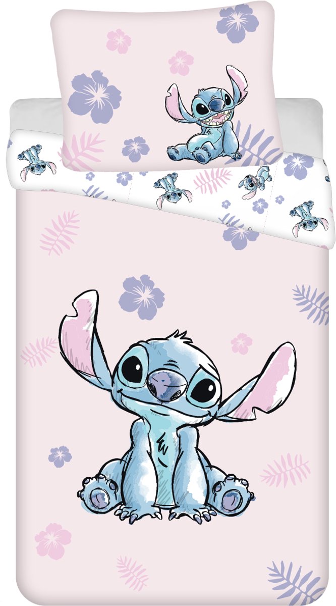 Lilo en Stitch dekbedovertrek roze 140 x 200 cm - 70 x 90 cm - katoen