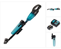 Makita DCL180SFCB Accu Steelstofzuiger Zwart Blauw + Stofafscheider 18V 3.0Ah