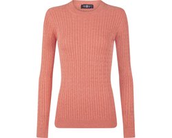 Jimmy Sanders Kabeltrui - Trui Ronde Hals - 100% Katoen Dames Granaatappel - M