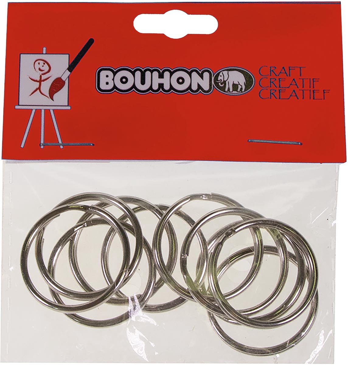 Bouhon sleutelring | 25 mm | blister van 10 stuks