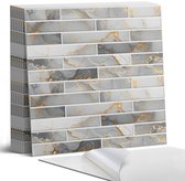 Grijs Elegant marmerpatroon - 30 cm x 30 cm - 9 stuks