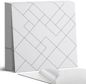 Grijs Abstract lijnpatroon - 30 cm x 30 cm - 9 stuks
