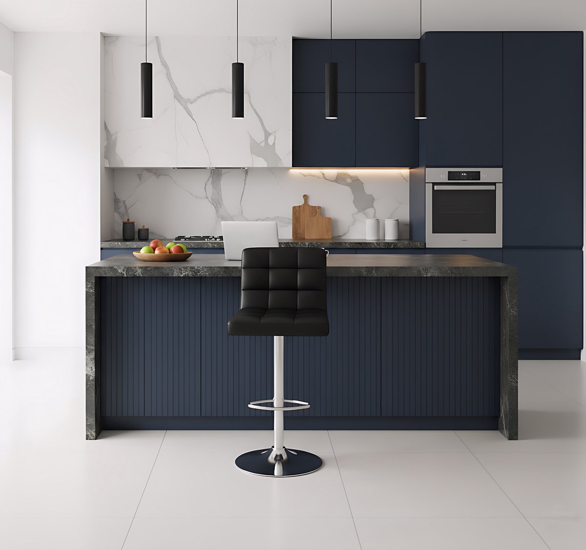 Set van 2 Design Barkrukken met Rugleuning - | Hoogwaardige, comfortabele draaibare barkrukken - Medahomestore