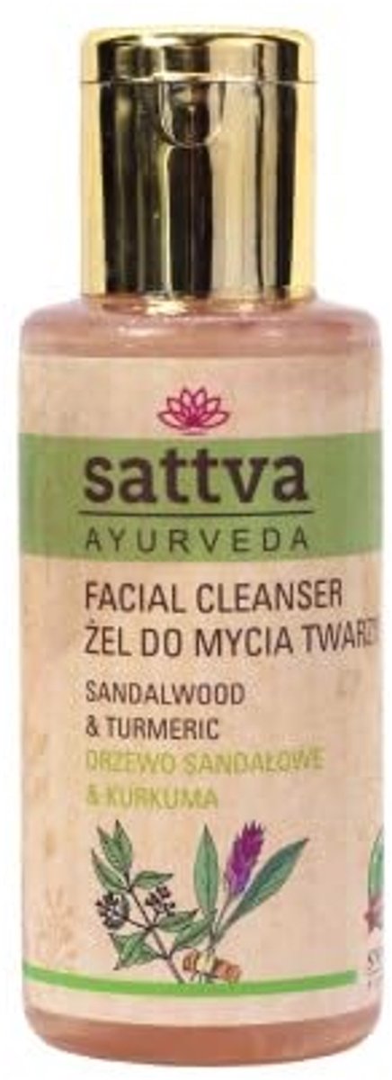 Gezichtsreinigende gel met sandelhout en kurkuma, Sattva Ayurveda, 100 ml