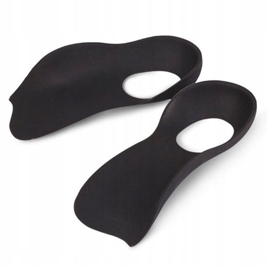 Orthopedische inlegzolen, 3/4 lengte, ondersteuning van de plantaire fasciitis, kussen met hoge boogondersteuning, leren schoenzolen voor vrouwen en mannen, perfect voor sport, wandelen, L