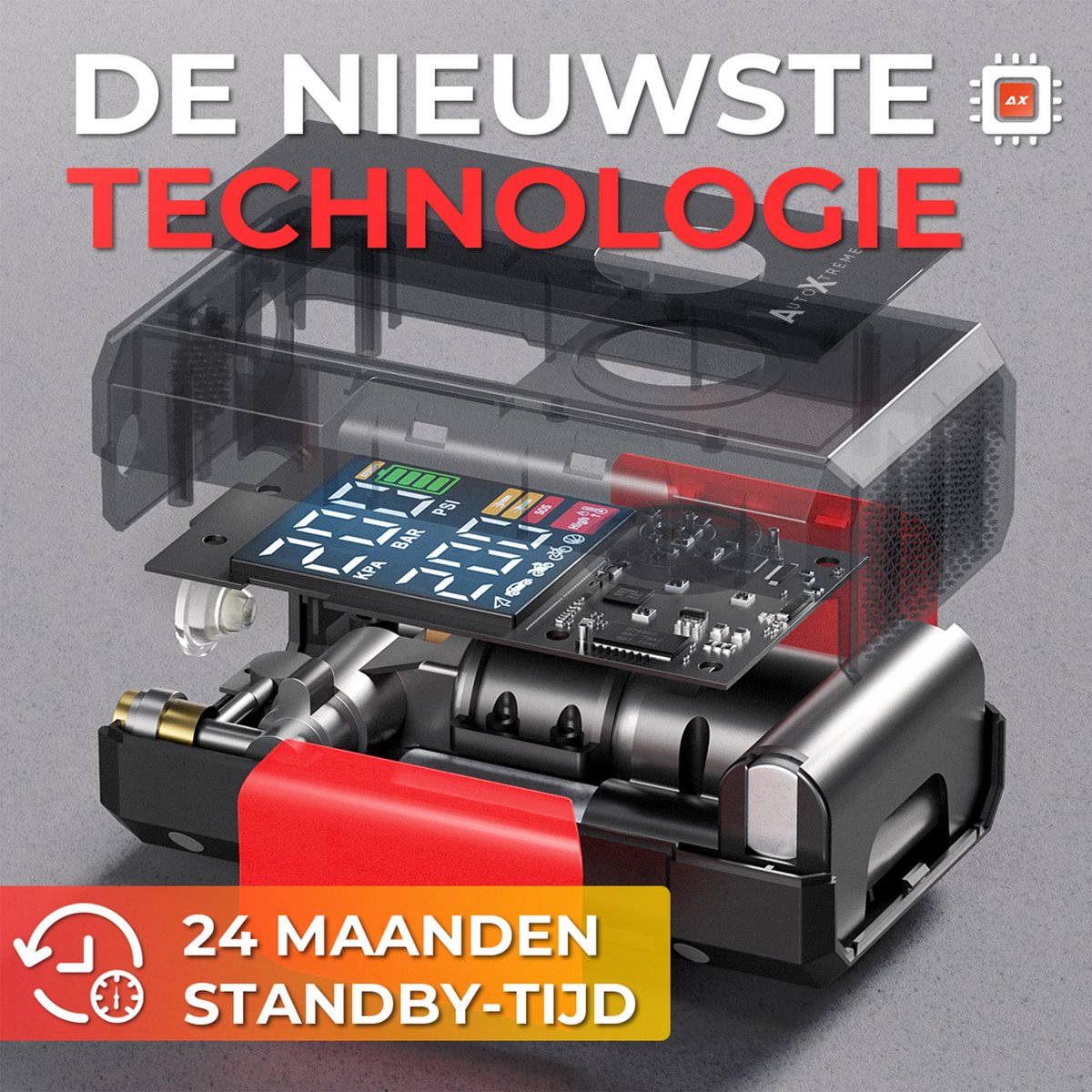 AutoXtreme Air-200 Bandenpomp Auto en Fiets 12V thumbnail 3